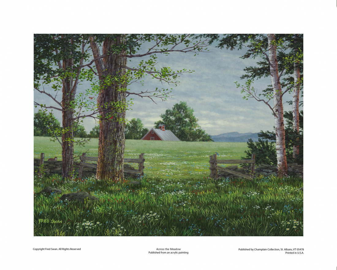 Beyond the Meadow - American Realist Painting by Fred Swan