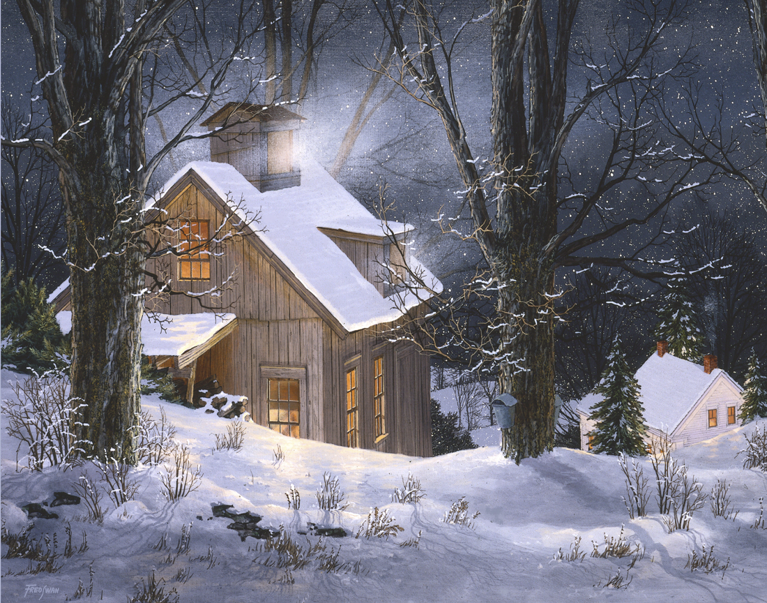 Boiling Time - American Realist Painting by Fred Swan