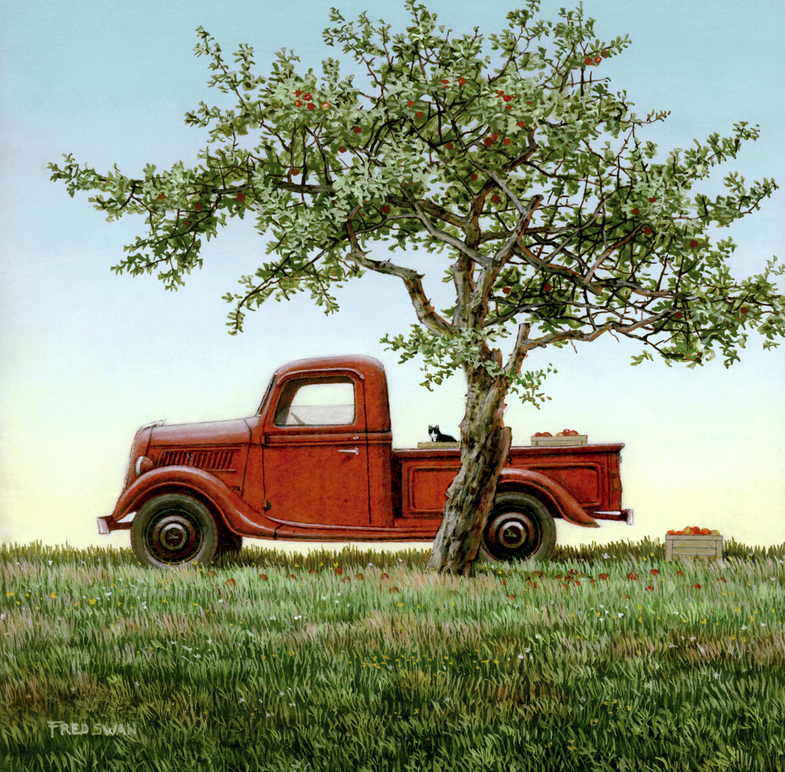 Cider Drops - American Realist Painting by Fred Swan