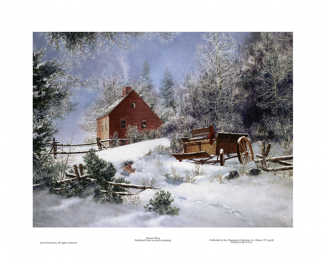 Flannel Shirt - American Realist Painting by Fred Swan