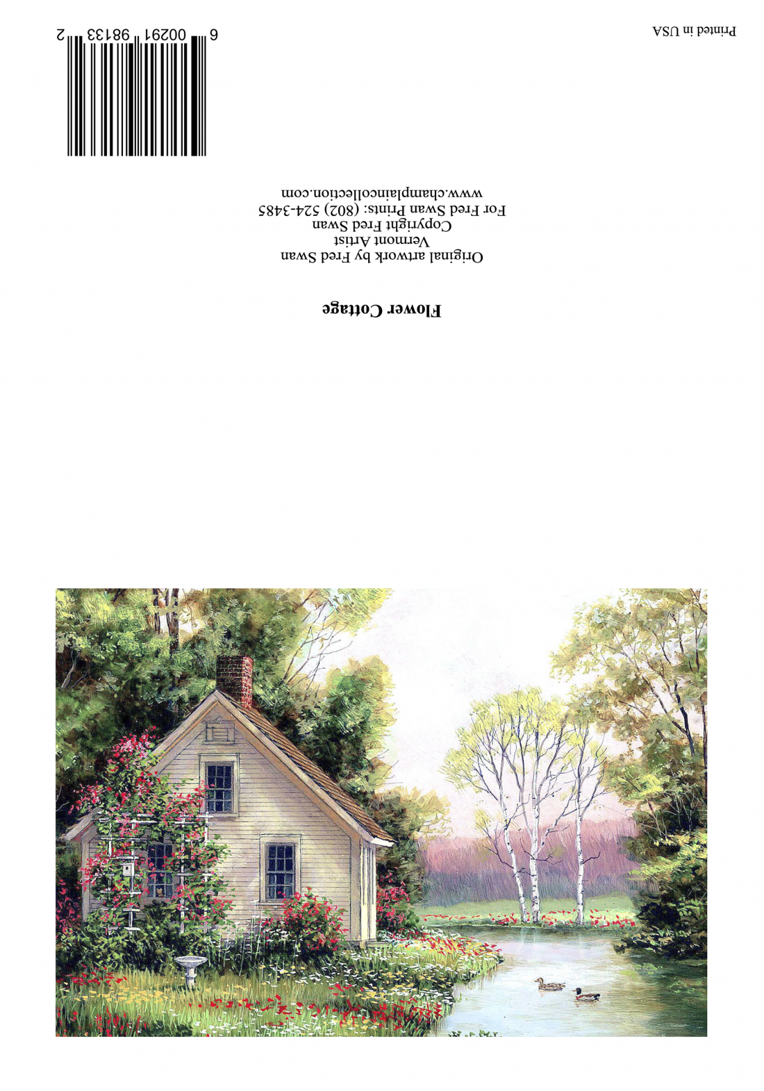 Flower Cottage - American Realist Painting by Fred Swan