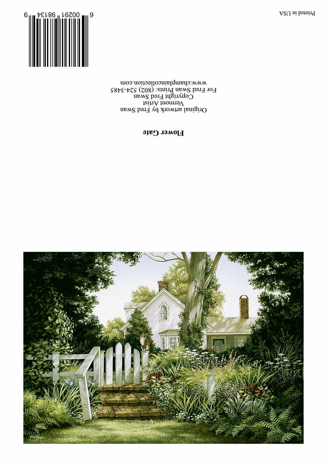 Flower Gate - American Realist Painting by Fred Swan