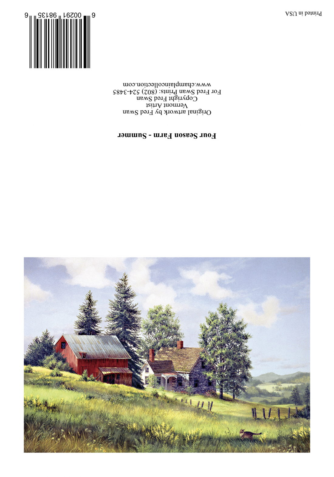 Four Season Farm Summer - American Realist Painting by Fred Swan