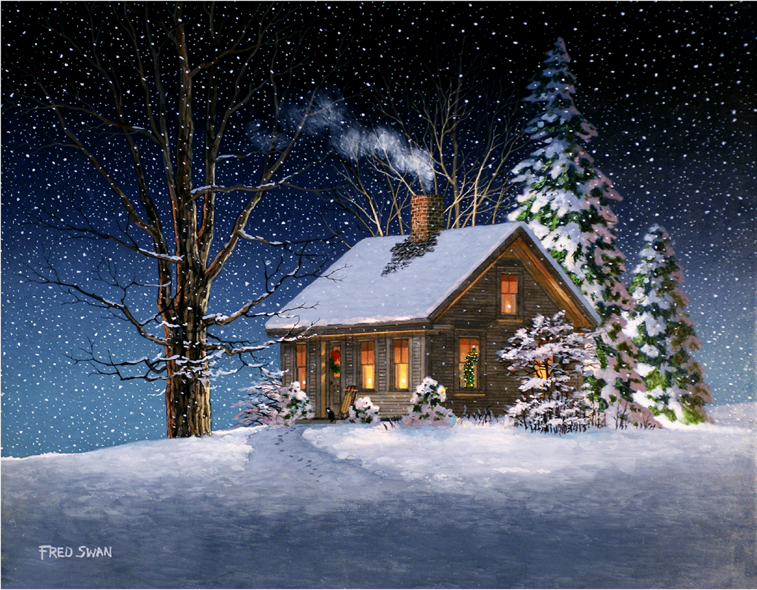 Holiday in the Hills - American Realist Painting by Fred Swan