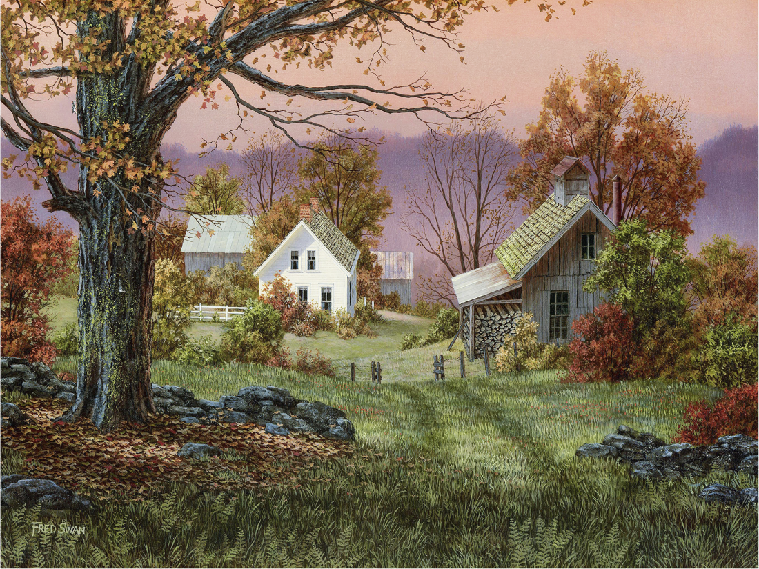 October Light - American Realist Painting by Fred Swan