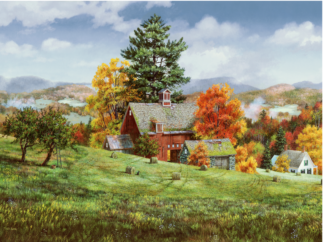 Pie Apples - American Realist Painting by Fred Swan