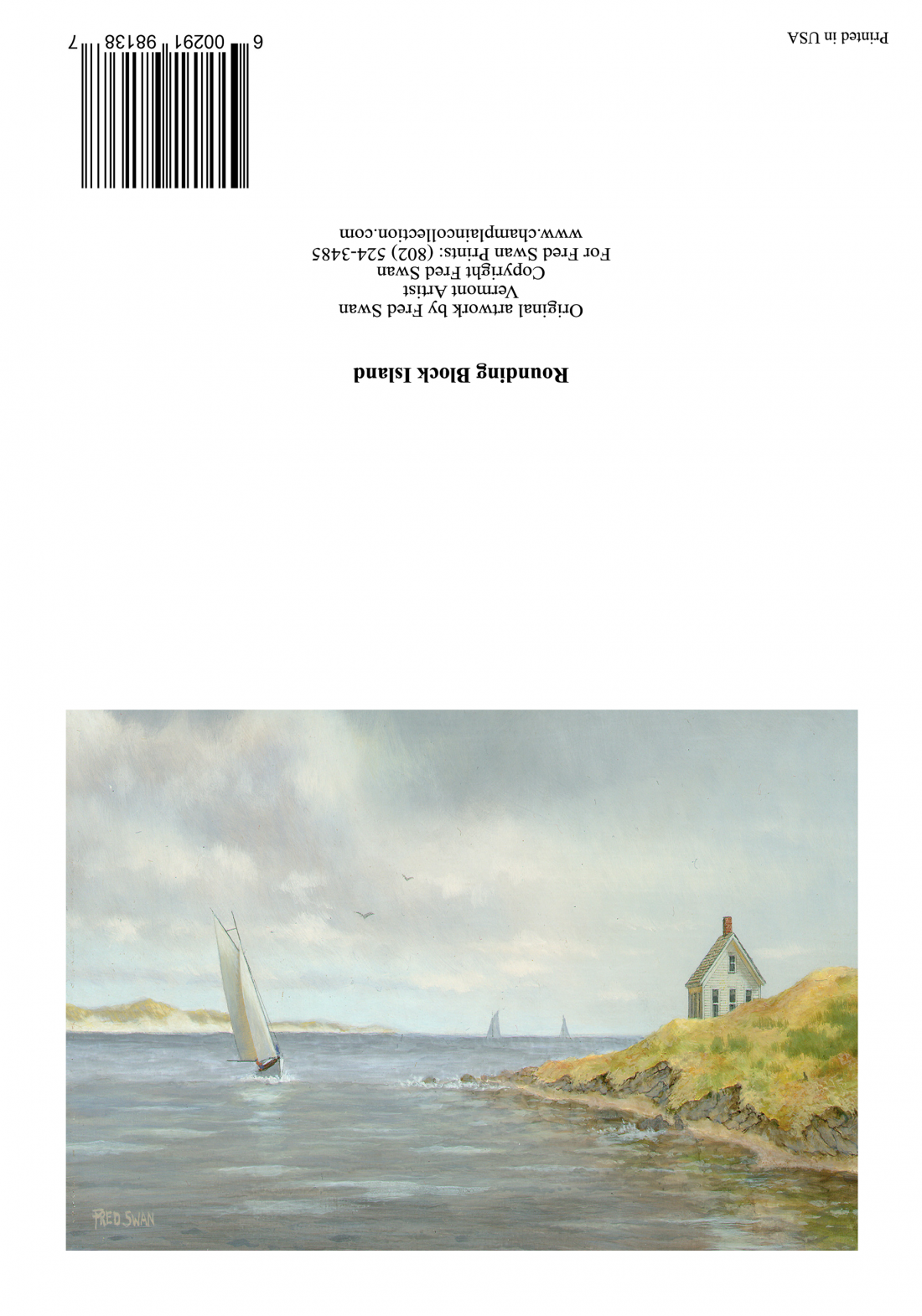 Rounding Block Island - American Realist Painting by Fred Swan