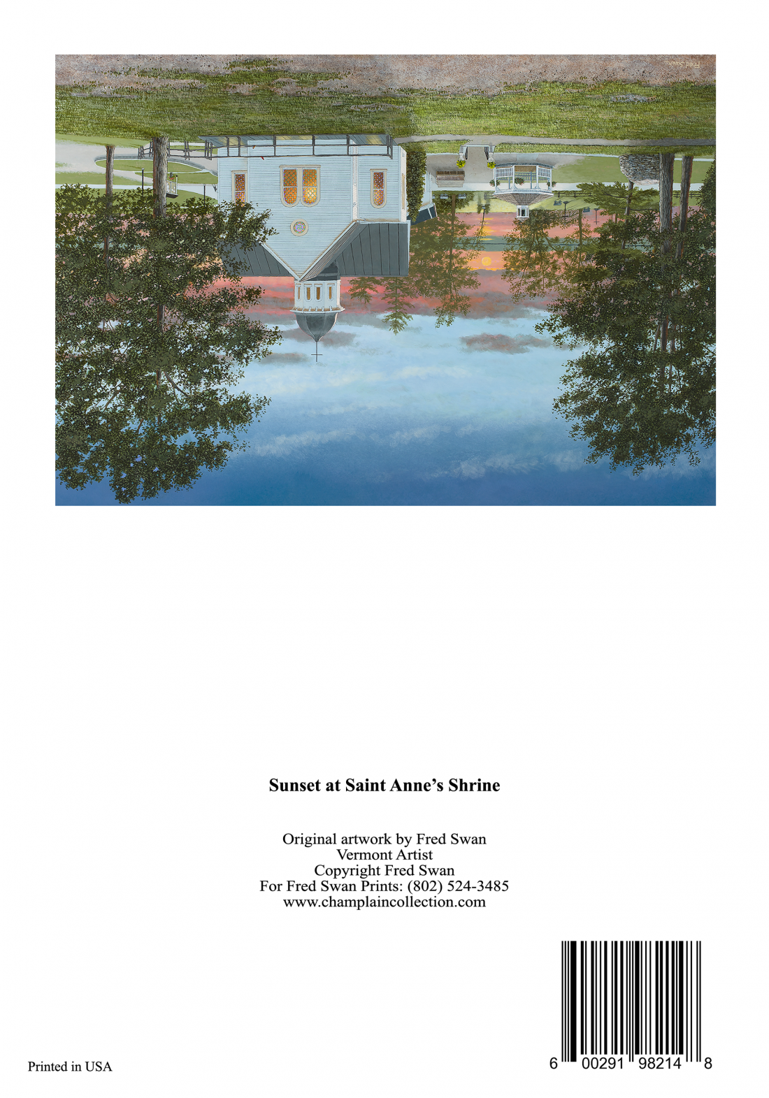 Sunset At Saint Anne's Shrine - American Realist Painting by Fred Swan